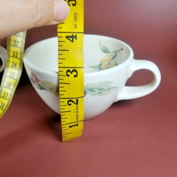 Pfaltzgraff Jamberry Coffee Cups and Saucer Plate Set of 4 with Creamer 9 Pc Lot - Picture 15 of 16